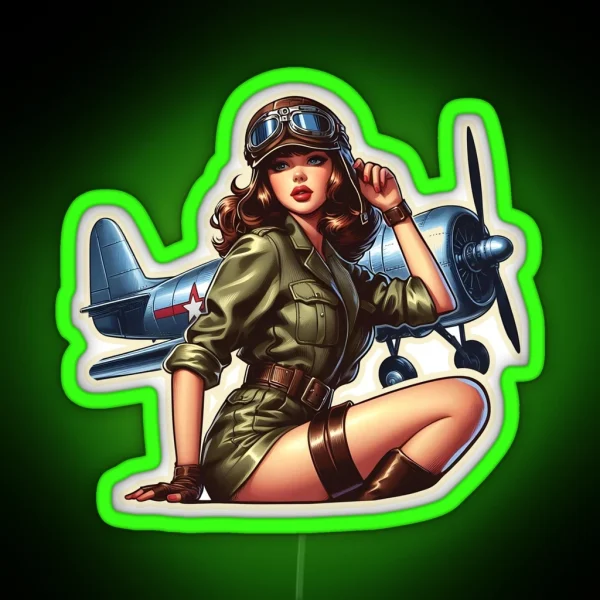 Bombshell Ww2 Vintage Led RGB Neon Sign