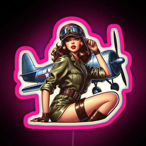 Bombshell Ww2 Vintage Led RGB Neon Sign