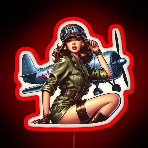 Bombshell Ww2 Vintage Led RGB Neon Sign