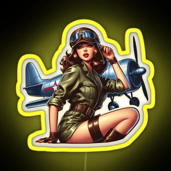 Bombshell Ww2 Vintage Led RGB Neon Sign