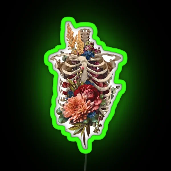 Bones And Botany Halloween RGB Neon Sign