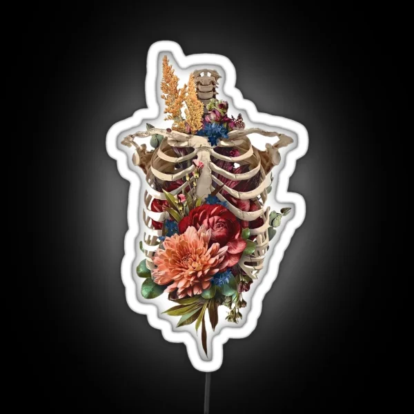 Bones And Botany Halloween RGB Neon Sign