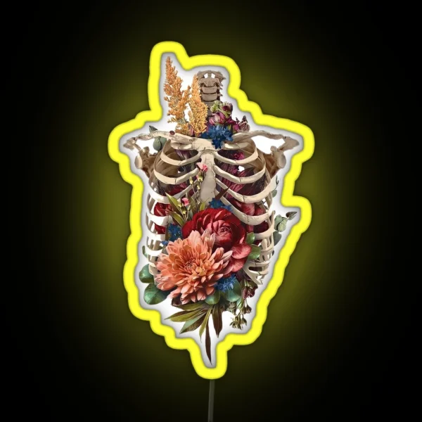 Bones And Botany Halloween RGB Neon Sign