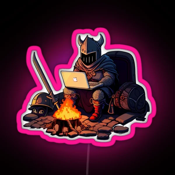 Bonfire Dark Souls Gaming RGB Neon Sign