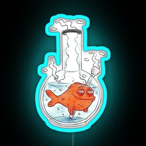 Bong Fish RGB Neon Sign