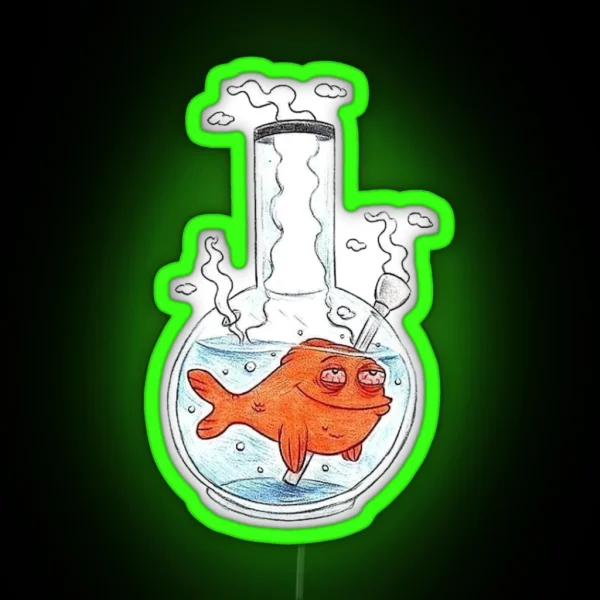 Bong Fish RGB Neon Sign