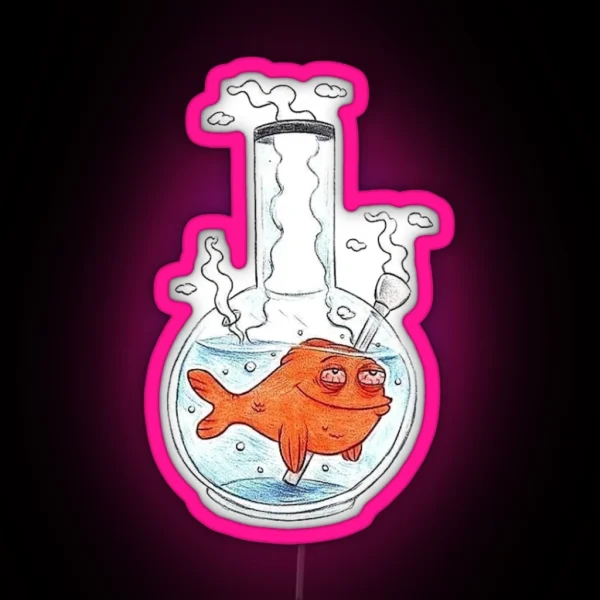 Bong Fish RGB Neon Sign
