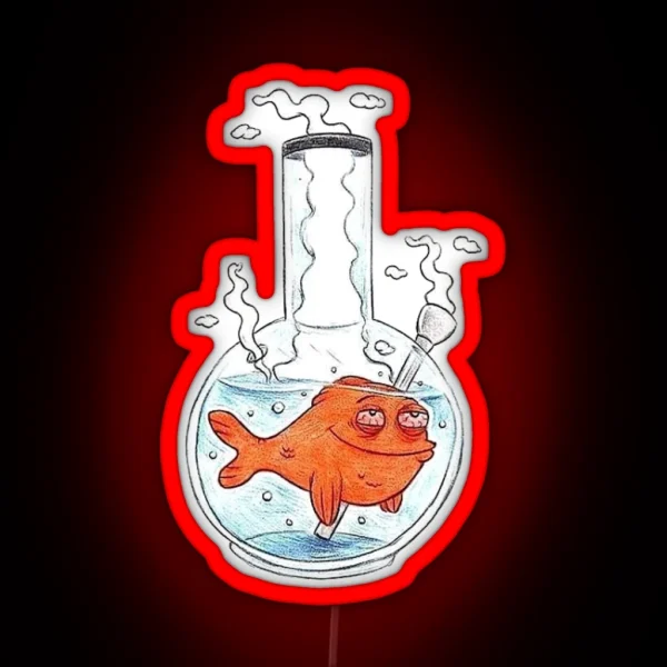 Bong Fish RGB Neon Sign