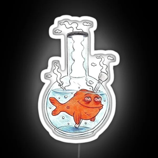 Bong Fish RGB Neon Sign