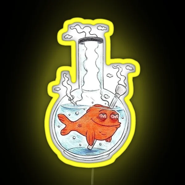 Bong Fish RGB Neon Sign