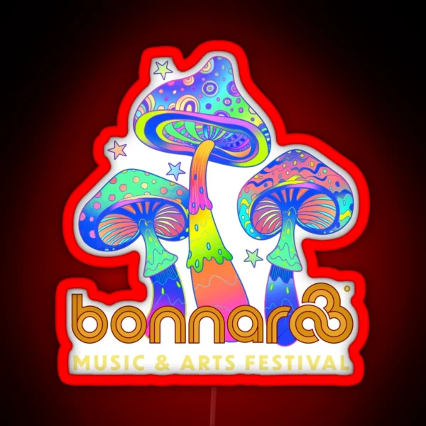 Bonnaroo Mushrooms RGB Neon Sign