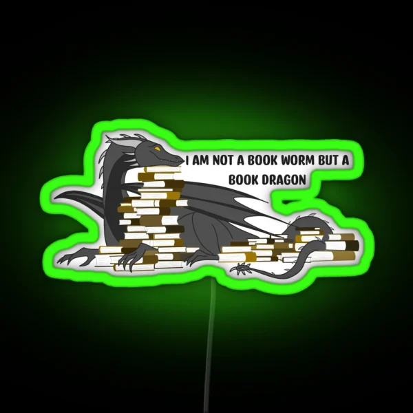 Book Dragon RGB Neon Sign