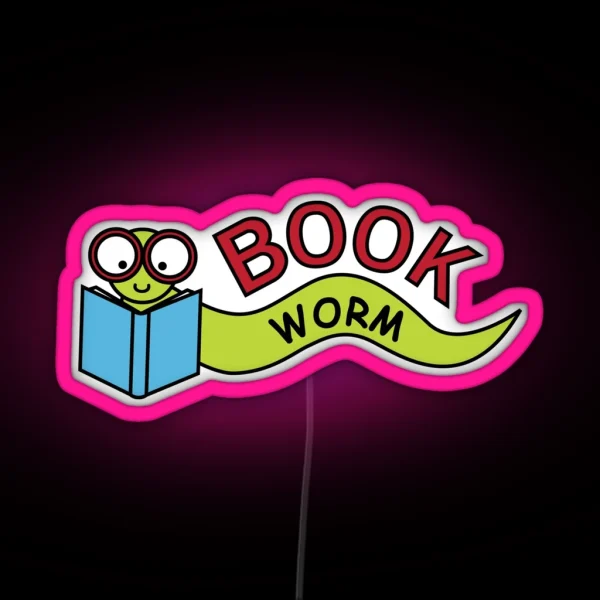 Book Worm RGB Neon Sign