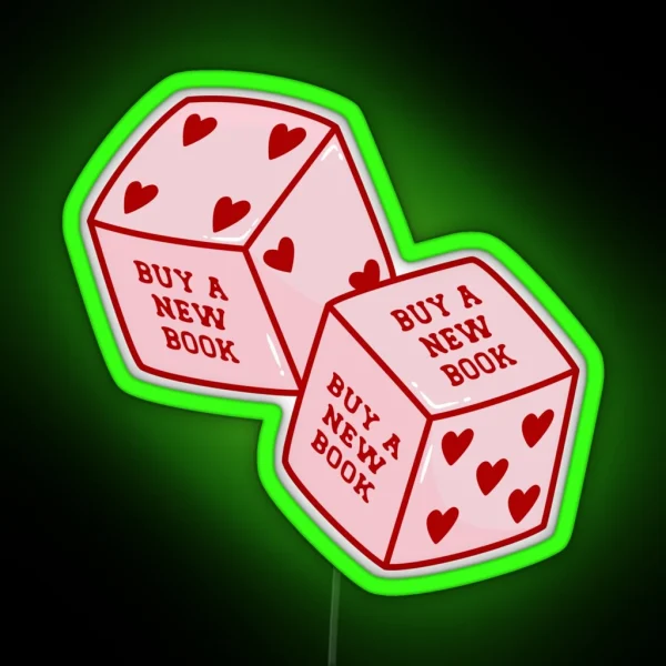 Bookish Dice RGB Neon Sign