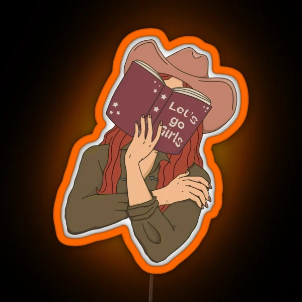 Bookish Ginger Cowgirl RGB Neon Sign