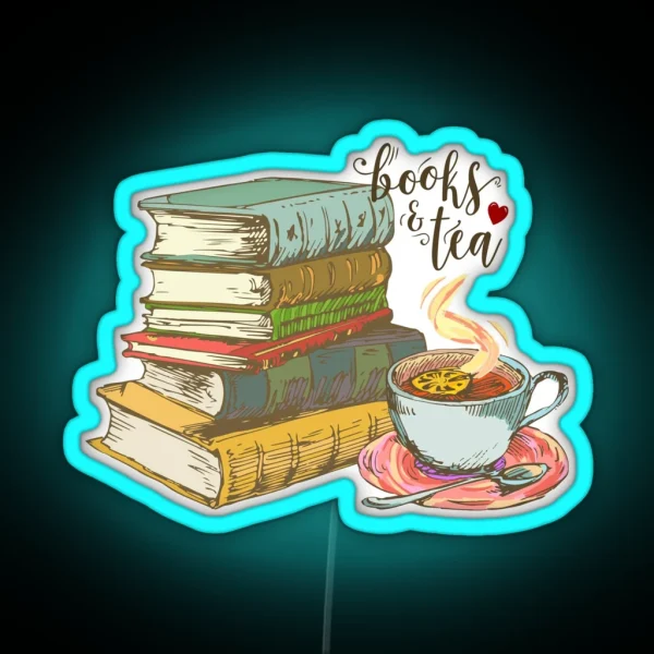 Books And Tea RGB Neon Sign