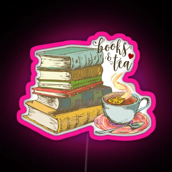 Books And Tea RGB Neon Sign