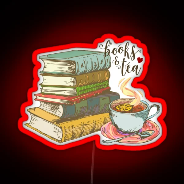 Books And Tea RGB Neon Sign
