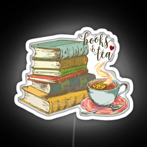 Books And Tea RGB Neon Sign