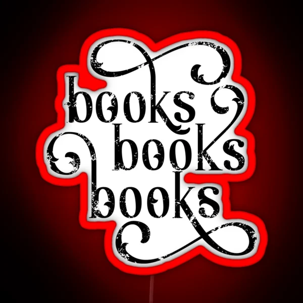Books Books Books RGB Neon Sign