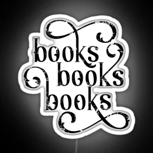 Books Books Books RGB Neon Sign