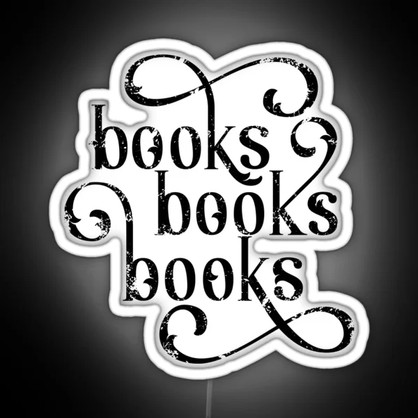 Books Books Books RGB Neon Sign
