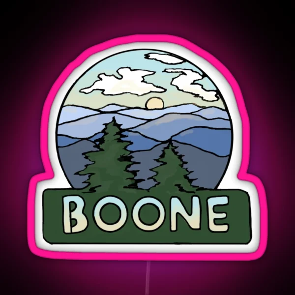 Boone And The Blue Ridge RGB Neon Sign