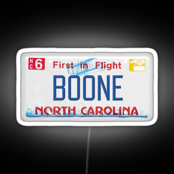 Boone License Plate RGB Neon Sign