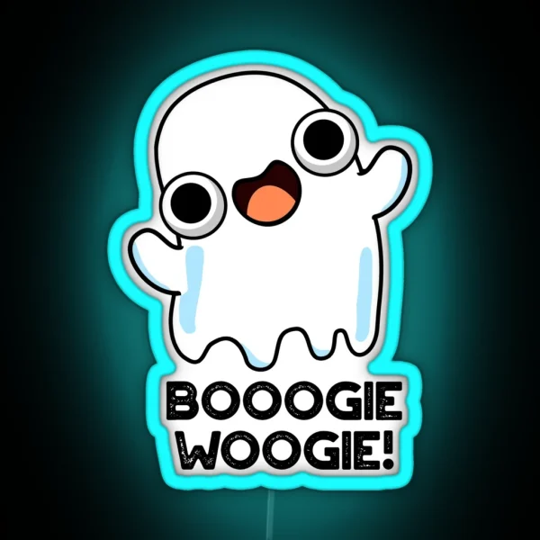 Booogie Woogie Funny Music Ghost Puns RGB Neon Sign