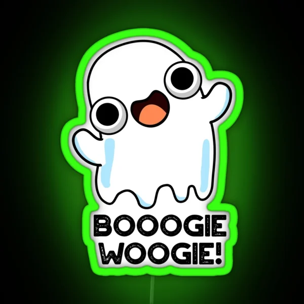 Booogie Woogie Funny Music Ghost Puns RGB Neon Sign