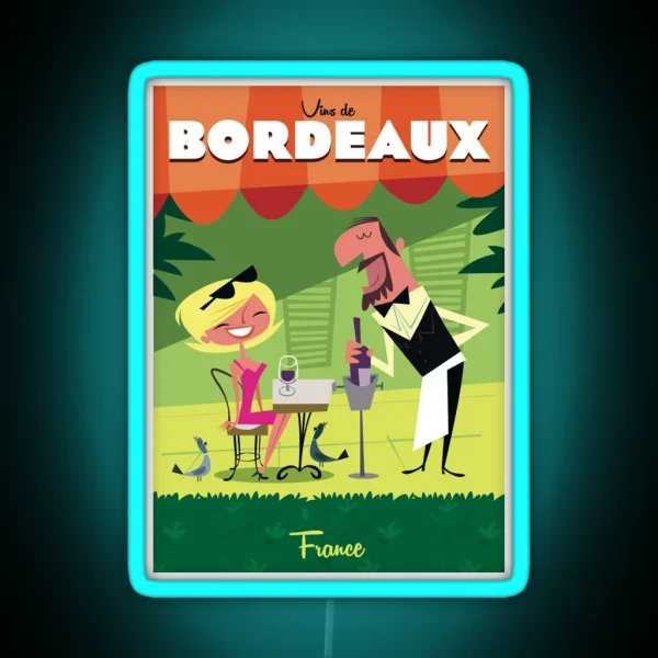 Bordeaux Poster RGB Neon Sign