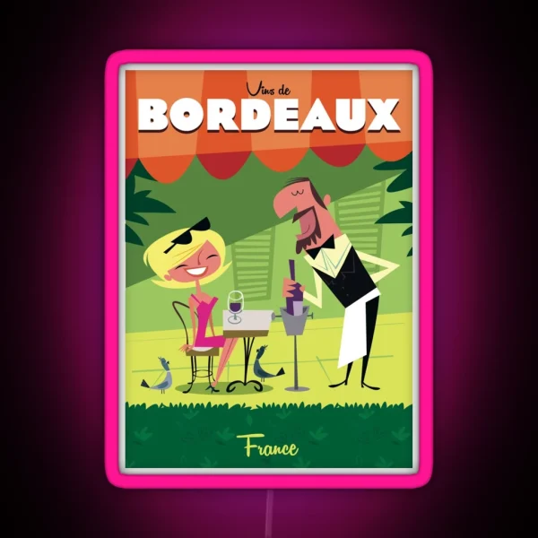 Bordeaux Poster RGB Neon Sign