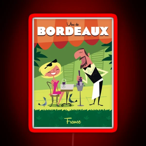Bordeaux Poster RGB Neon Sign