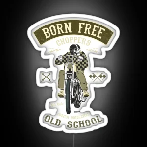 Born Free Custom Motorcycle RGB Neon Sign