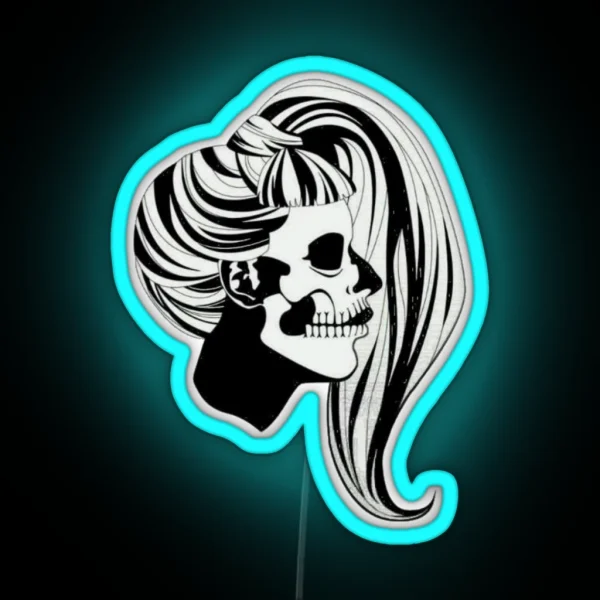 Born This Way Skull RGB Neon Sign