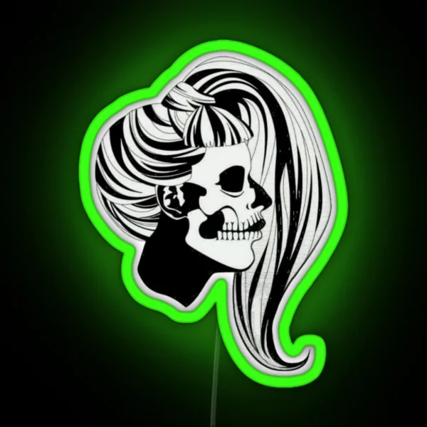 Born This Way Skull RGB Neon Sign