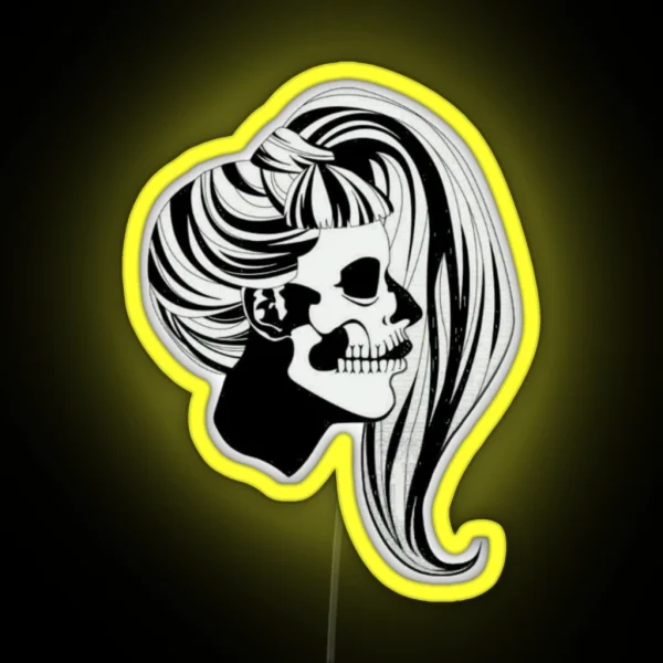 Born This Way Skull RGB Neon Sign