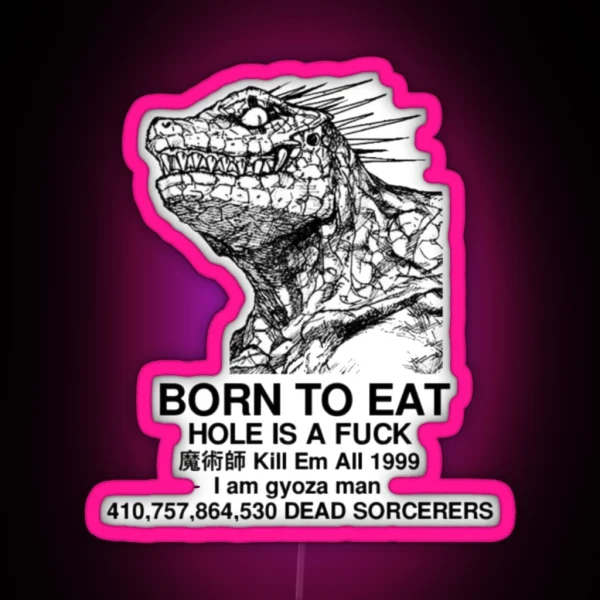 Born To Eat RGB Neon Sign