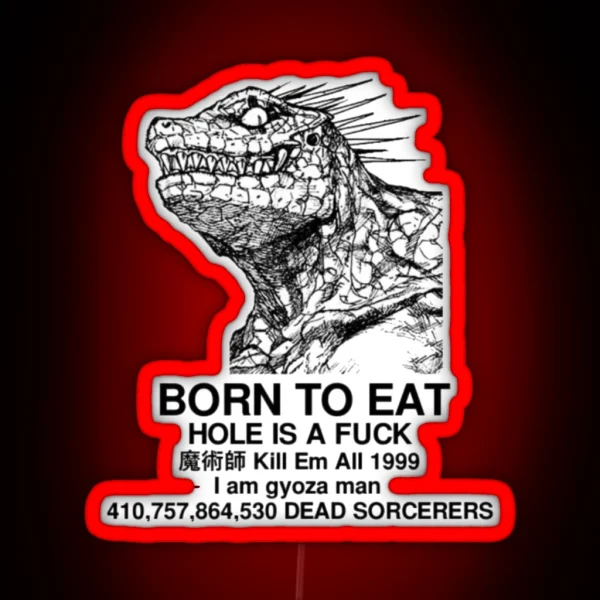 Born To Eat RGB Neon Sign