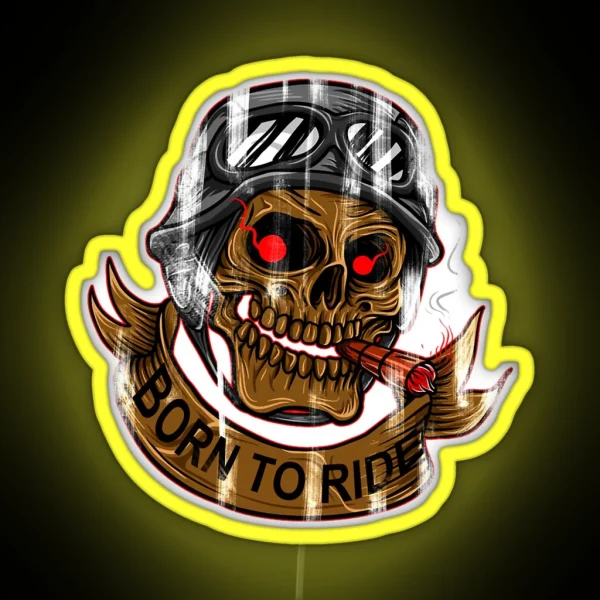 Born To Ride 3 RGB Neon Sign
