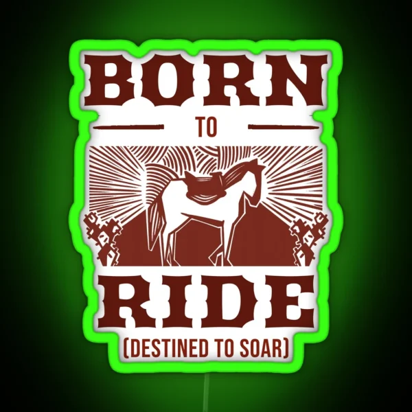Born To Ride Destined To Soar RGB Neon Sign