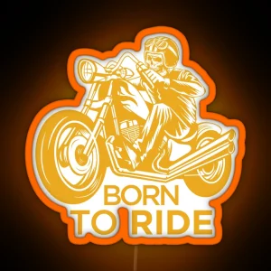 Born To Ride Motorbike RGB Neon Sign