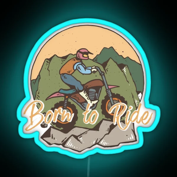 Born To Ride RGB Neon Sign