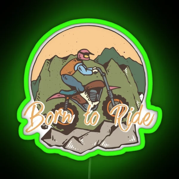 Born To Ride RGB Neon Sign