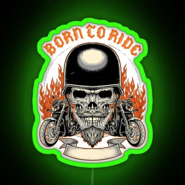 Born To Ride RGB Neon Sign