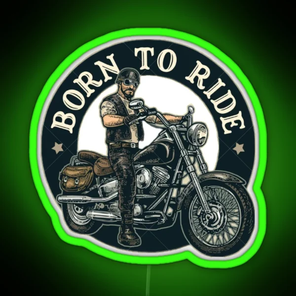 Born To Ride RGB Neon Sign