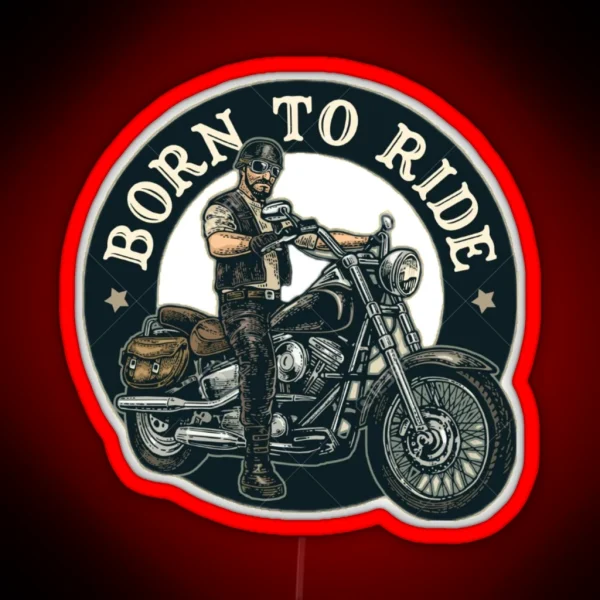 Born To Ride RGB Neon Sign