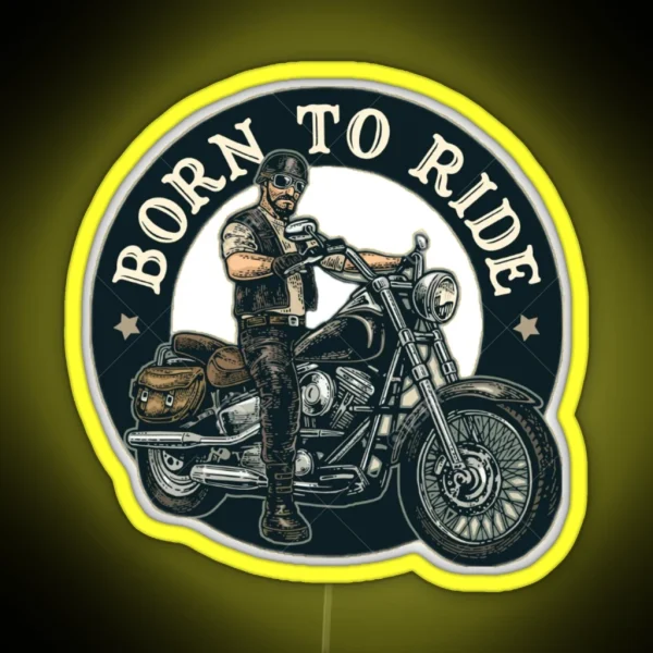 Born To Ride RGB Neon Sign