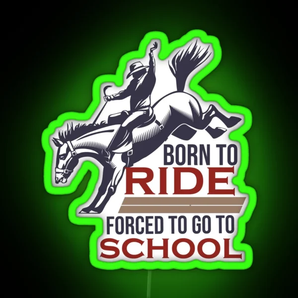 Born To Ride Rider Design RGB Neon Sign