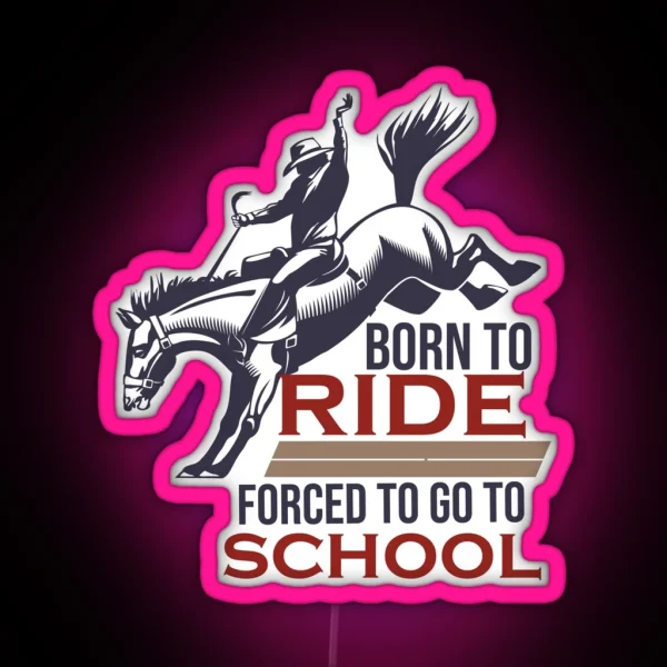 Born To Ride Rider Design RGB Neon Sign